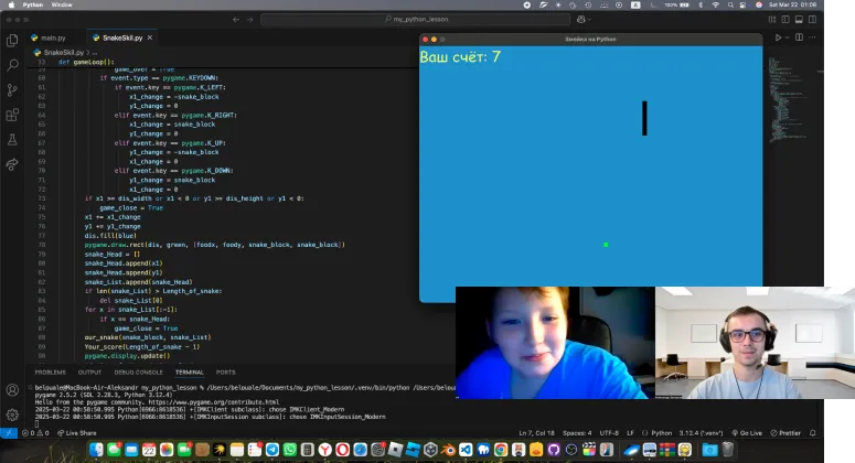 Создаём с учеником игру в Pygame на языке программирования Python